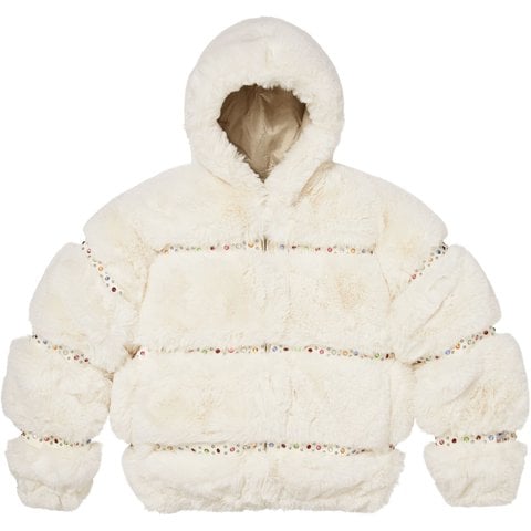 Supreme Supreme®/b.b. Simon® Faux Fur WINDSTOPPER® Hooded Bomber Jacket - White