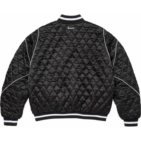 Supreme Supreme®/Champion® Quilted Satin Varsity Jacket - Black