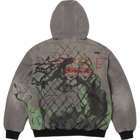 Supreme Supreme/Rita Ackermann Hooded Work Jacket - Grey