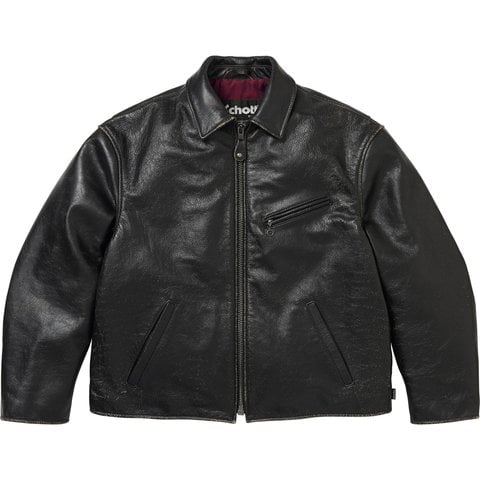 Supreme Supreme®/Schott® Distressed Leather Jacket - Black