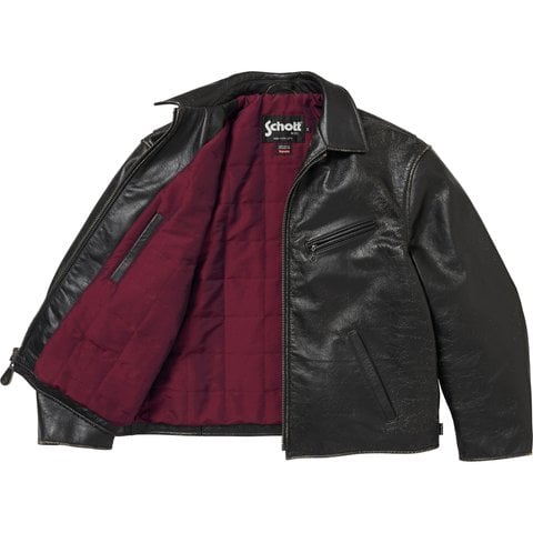Supreme Supreme®/Schott® Distressed Leather Jacket - Black