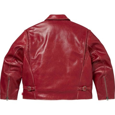 Supreme Supreme®/Schott® Distressed Leather Jacket - Red
