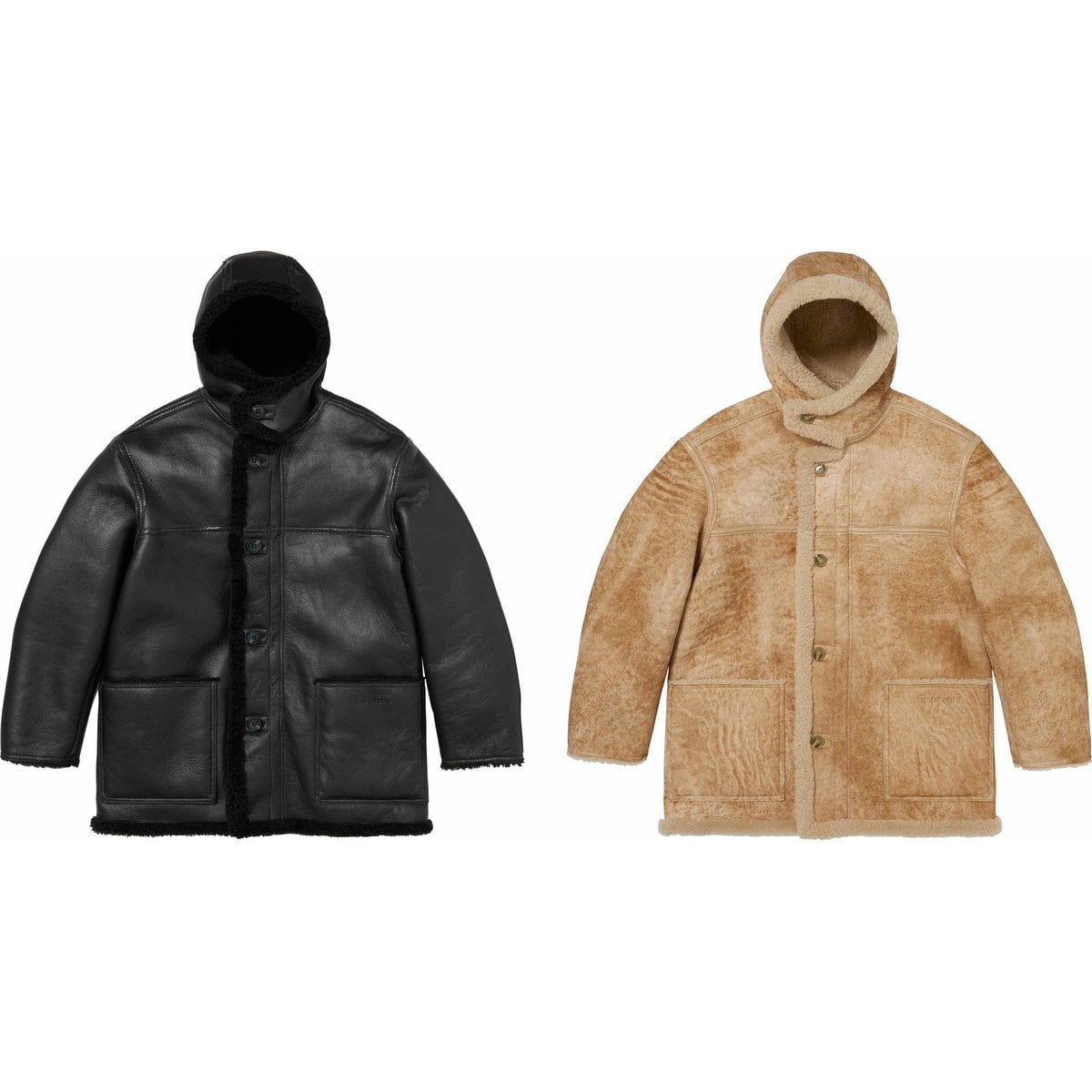 Supreme®/Schott® Hooded Shearling Coat