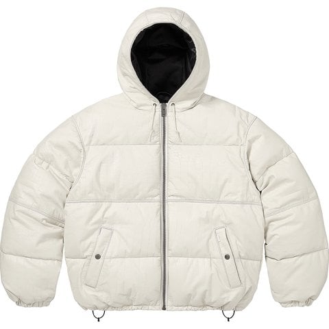 Supreme Supreme®/Schott® Leather Down Hooded Puffer Jacket - Croc