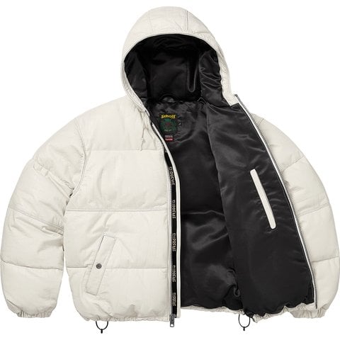 Supreme Supreme®/Schott® Leather Down Hooded Puffer Jacket - Croc