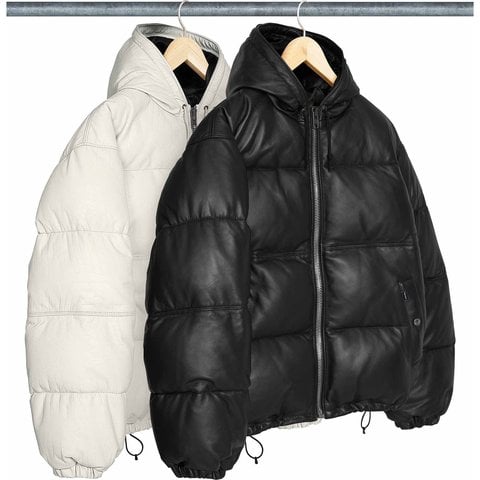 Supreme Supreme®/Schott® Leather Down Hooded Puffer Jacket