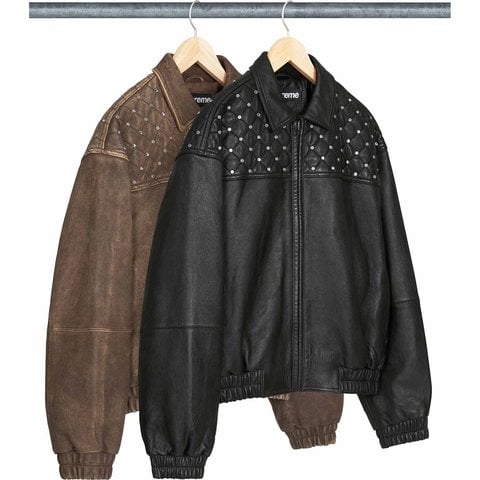 Supreme Swarovski® Studded Quilted Leather Jacket