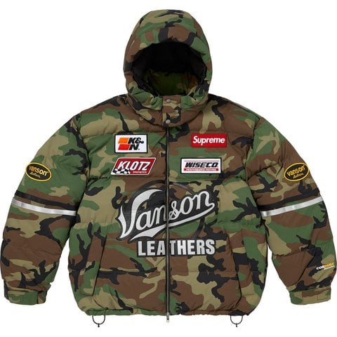 Supreme Supreme®/Vanson Leathers® Cordura® Down Jacket - Woodland Camo