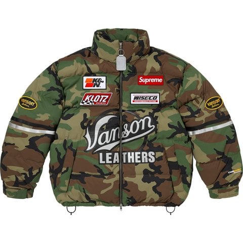 Supreme Supreme®/Vanson Leathers® Cordura® Down Jacket - Woodland Camo