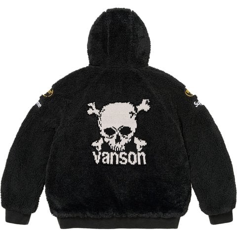 Supreme Supreme®/Vanson Leathers® Reversible Quilted Hooded Jacket - Black