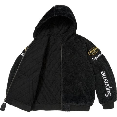 Supreme Supreme®/Vanson Leathers® Reversible Quilted Hooded Jacket - Black