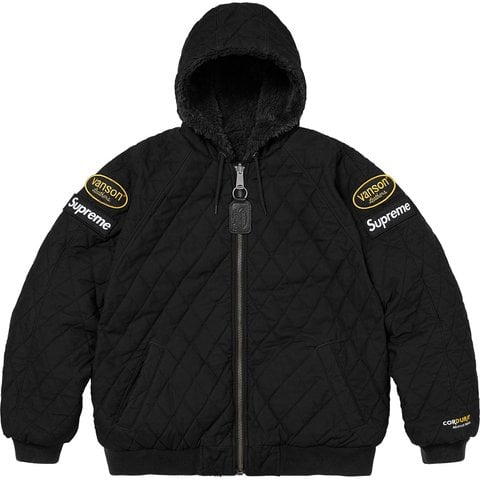 Supreme Supreme®/Vanson Leathers® Reversible Quilted Hooded Jacket - Black
