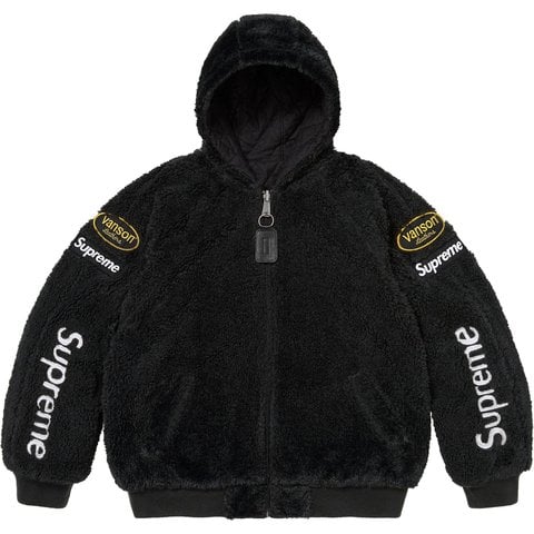 Supreme Supreme®/Vanson Leathers® Reversible Quilted Hooded Jacket - Black