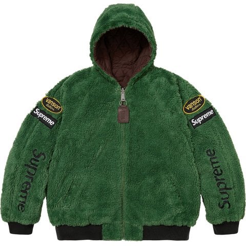Supreme Supreme®/Vanson Leathers® Reversible Quilted Hooded Jacket - Brown