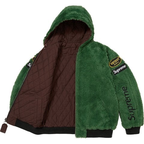 Supreme Supreme®/Vanson Leathers® Reversible Quilted Hooded Jacket - Brown