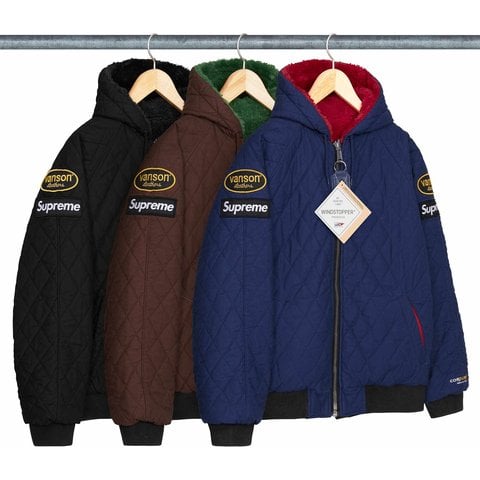 Supreme Supreme®/Vanson Leathers® Reversible Quilted Hooded Jacket