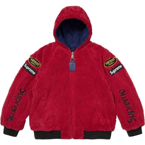 Supreme Supreme®/Vanson Leathers® Reversible Quilted Hooded Jacket - Navy
