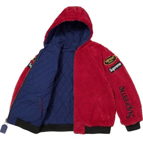 Supreme Supreme®/Vanson Leathers® Reversible Quilted Hooded Jacket - Navy