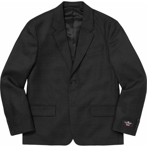 Supreme Plaid Wool Suit - Black