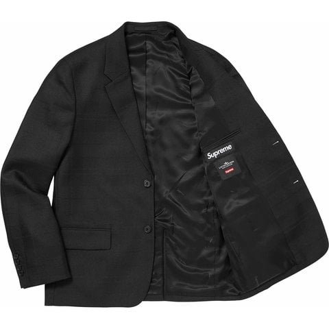 Supreme Plaid Wool Suit - Black
