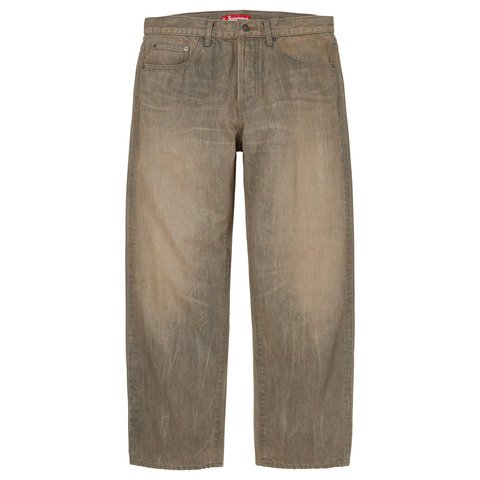 Supreme Distressed Loose Fit Selvedge Jean - Washed Grey