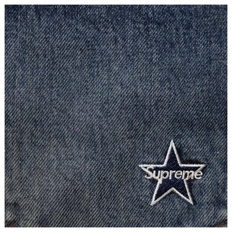 Supreme Distressed Loose Fit Selvedge Jean - Washed Indigo