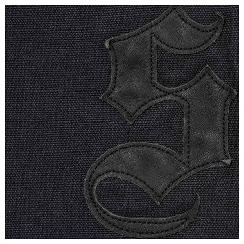 Supreme Leather Appliqué Double Knee Painter Pant - Black