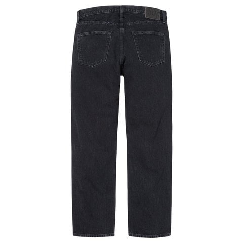Supreme Slim Straight Selvedge Jean - Washed Black