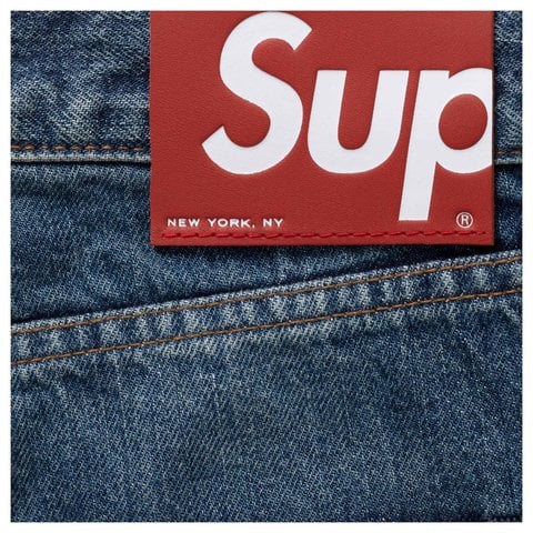Supreme Slim Straight Selvedge Jean - Washed Indigo