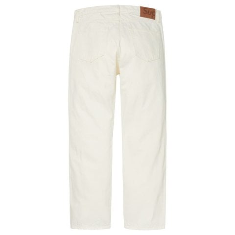 Supreme Slim Straight Selvedge Jean - White