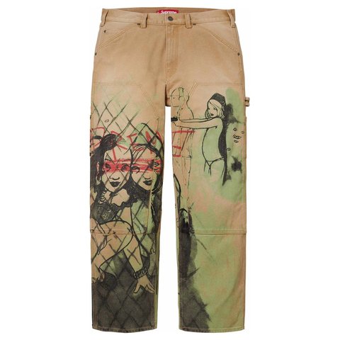 Supreme/Rita Ackermann Double Knee Painter Pant - SupremeCommunity