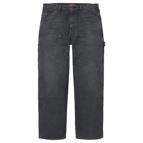 Supreme Worn Double Knee Painter Pant - Black