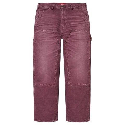 Supreme Worn Double Knee Painter Pant - Burgundy