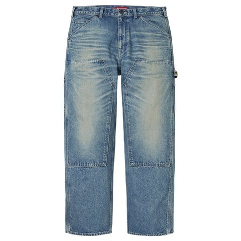 Supreme Worn Double Knee Painter Pant - Denim