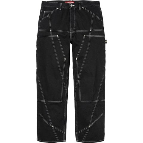 Supreme Paneled Double Knee Painter Pant - Black