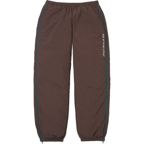 Supreme Contrast Zip Warm Up Pant - Brown