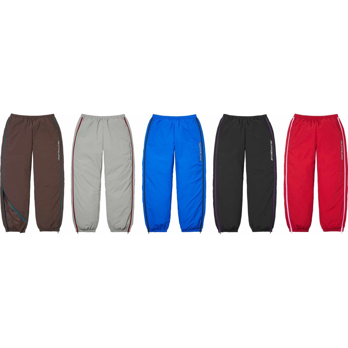 Contrast Zip Warm Up Pant