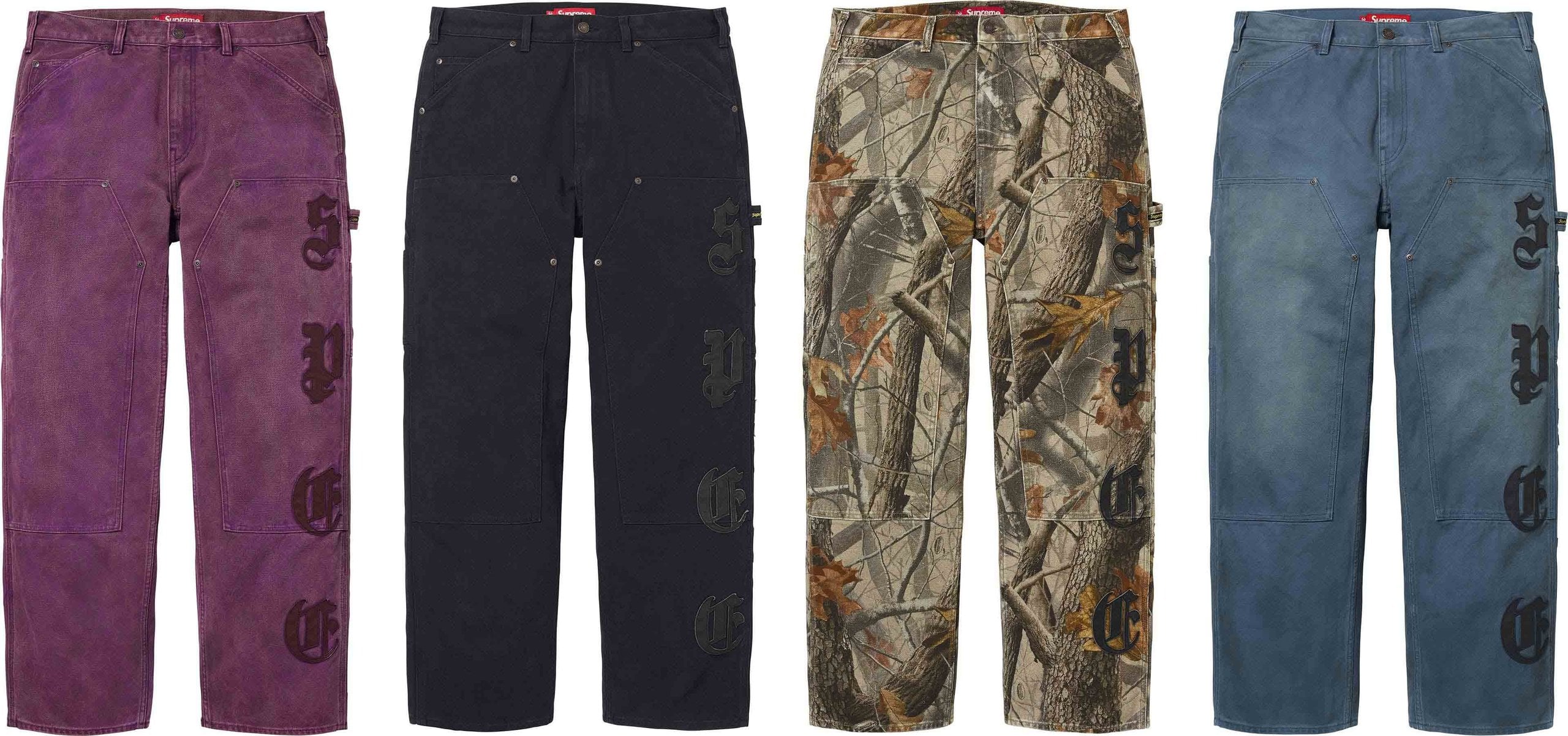 Leather Appliqué Double Knee Painter Pant - SupremeCommunity
