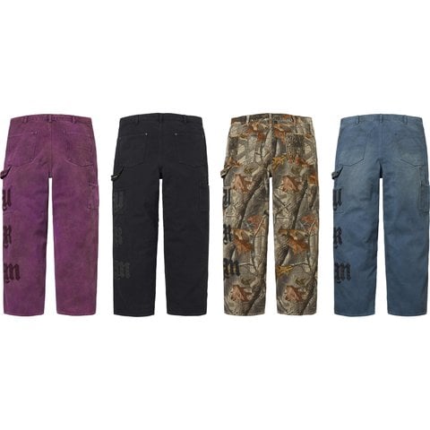 Supreme Leather Appliqué Double Knee Painter Pant