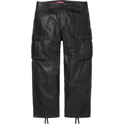 Supreme Leather Cargo Pant - Black