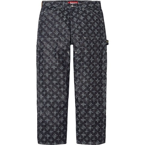 Supreme Overprint Jacquard Double Knee Denim Painter Pant - Indigo