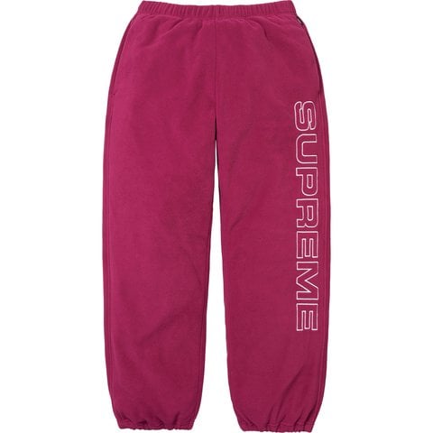 Supreme Spellout Embroidered Polartec® Pant - Raspberry