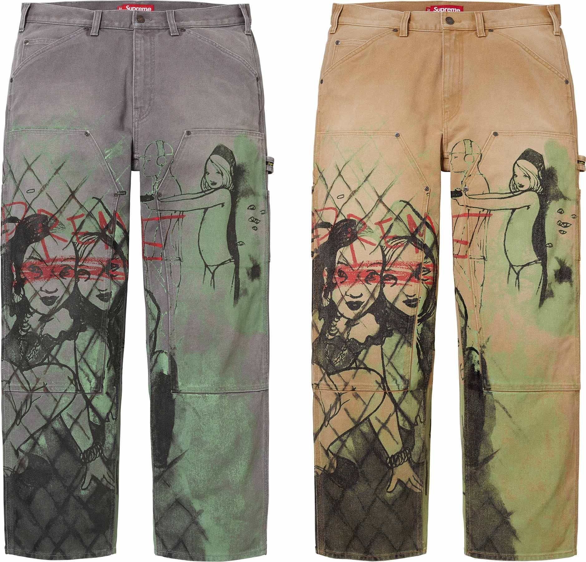 Supreme/Rita Ackermann Double Knee Painter Pant - SupremeCommunity