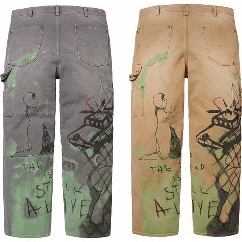 Supreme Supreme/Rita Ackermann Double Knee Painter Pant - Group Shots