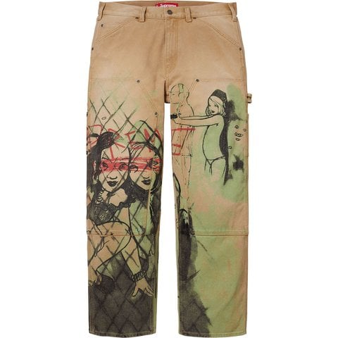 Supreme Supreme/Rita Ackermann Double Knee Painter Pant - Tan
