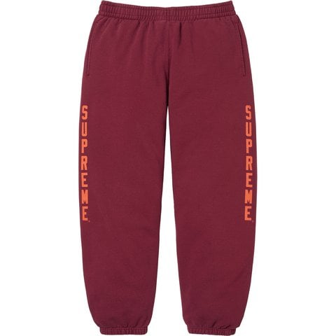 Supreme Washed Logo Sweatpant - Cardinal