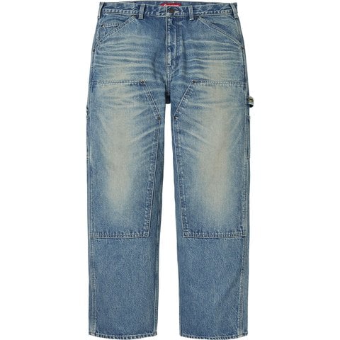 Supreme Worn Double Knee Painter Pant - Denim
