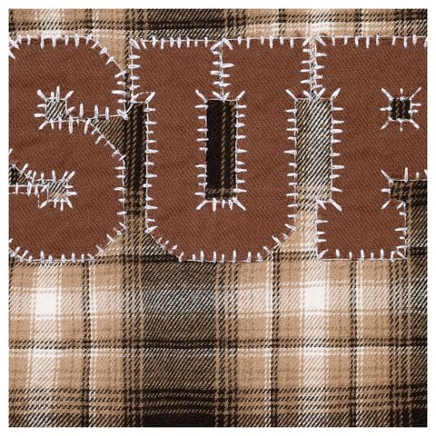 Supreme Appliqué Hooded Flannel Shirt - Brown