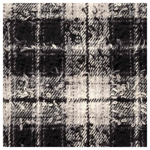 Supreme Frayed Textured Plaid Shirt - Black
