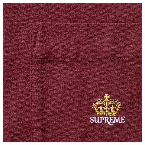 Supreme Loose Fit Oxford Shirt - Burgundy